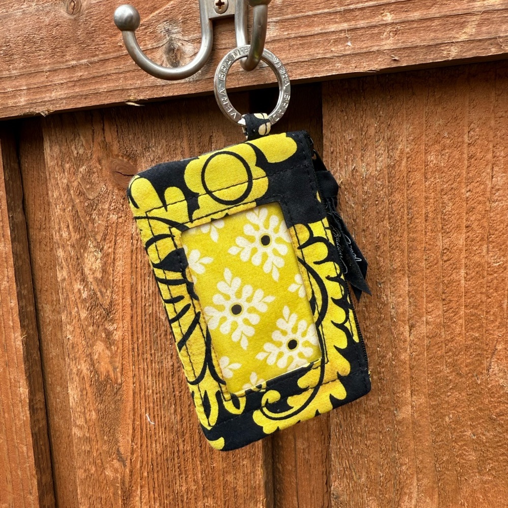 Vera “Baroque” Yellow and Black Floral Card Holder